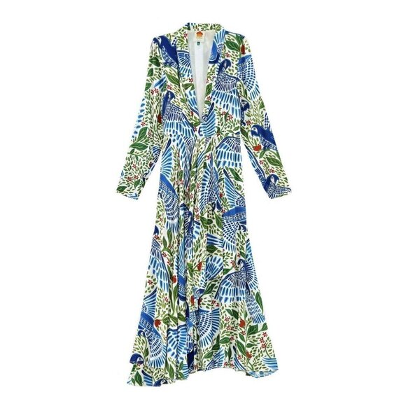 FARM Rio Blue Macaw Flight Maxi Dress - Picture 2 of 15